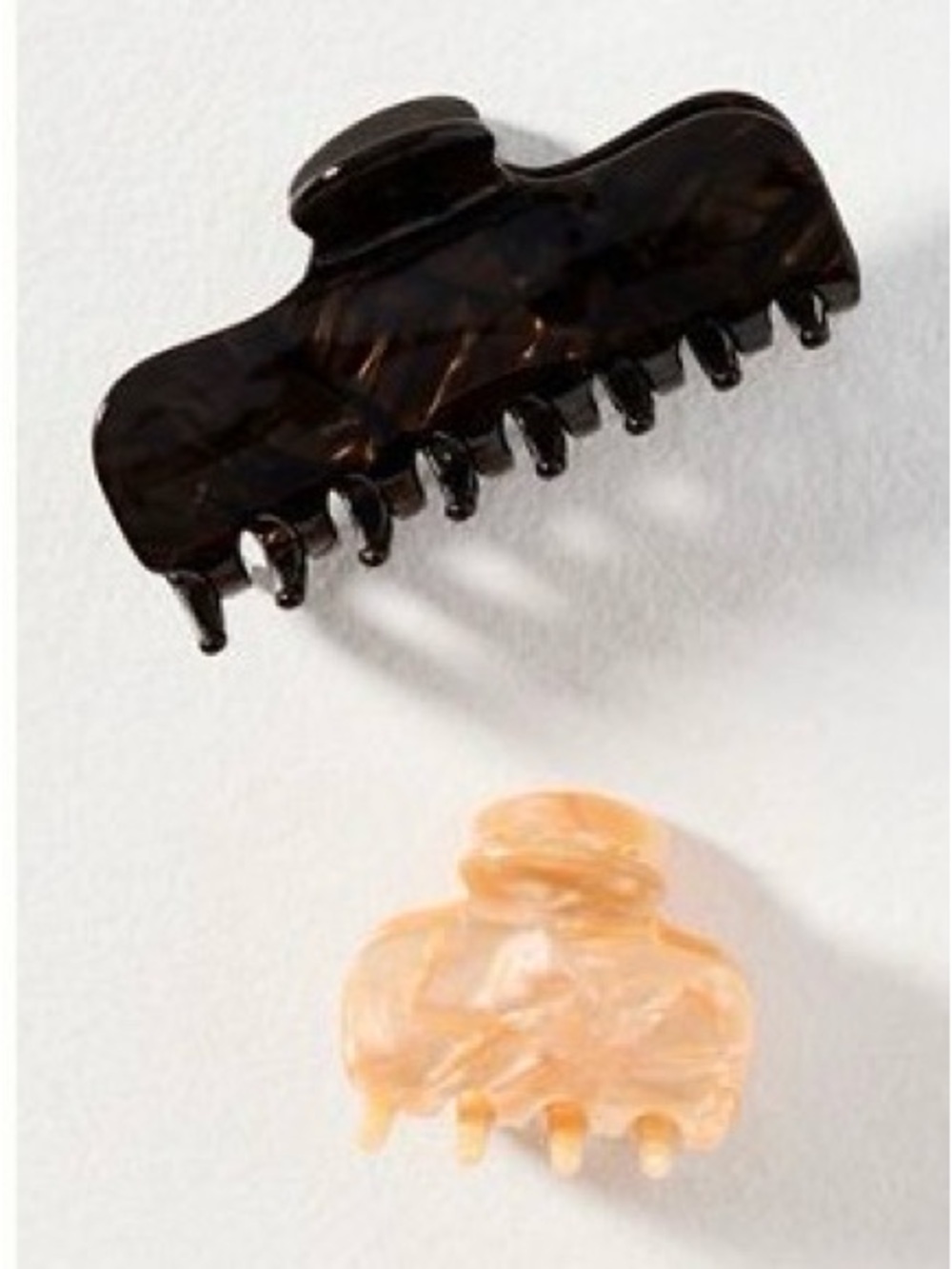 Anthropologie Tortoiseshell hair claws set of 2 New